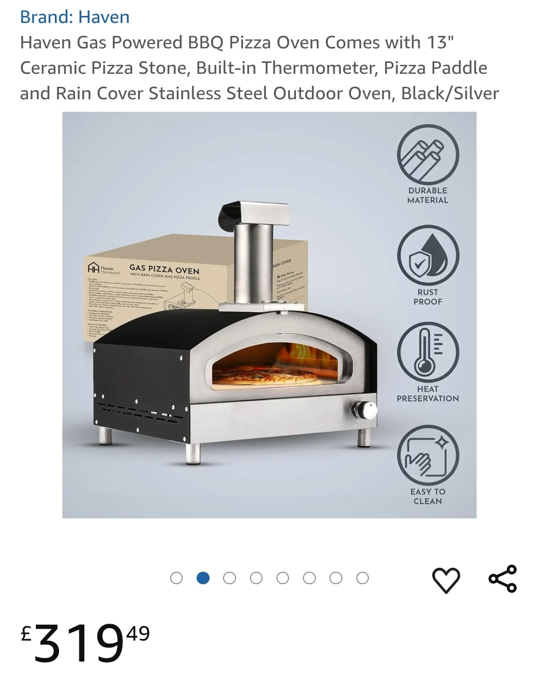 Haven Gas Powered BBQ Pizza Oven (£5.00 Ticket)