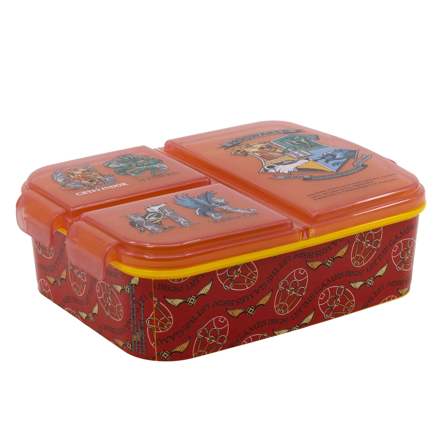 MULTI COMPARTMENT SANDWICH BOX HARRY POTTER SCHOOL SHIELDS