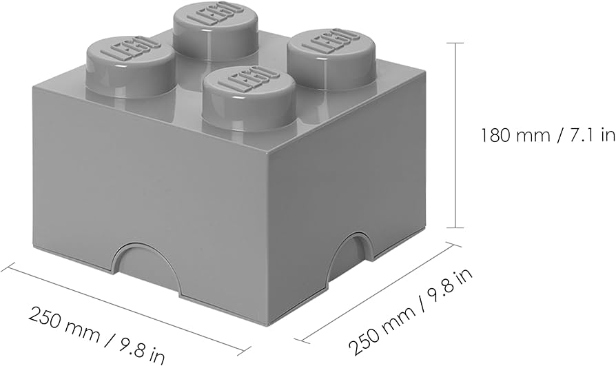 Lego storage brick 4 (multiple colours)
