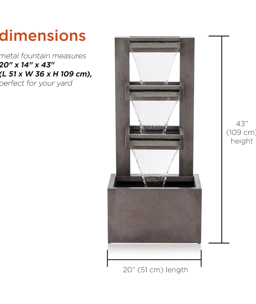 XL garden fountain
