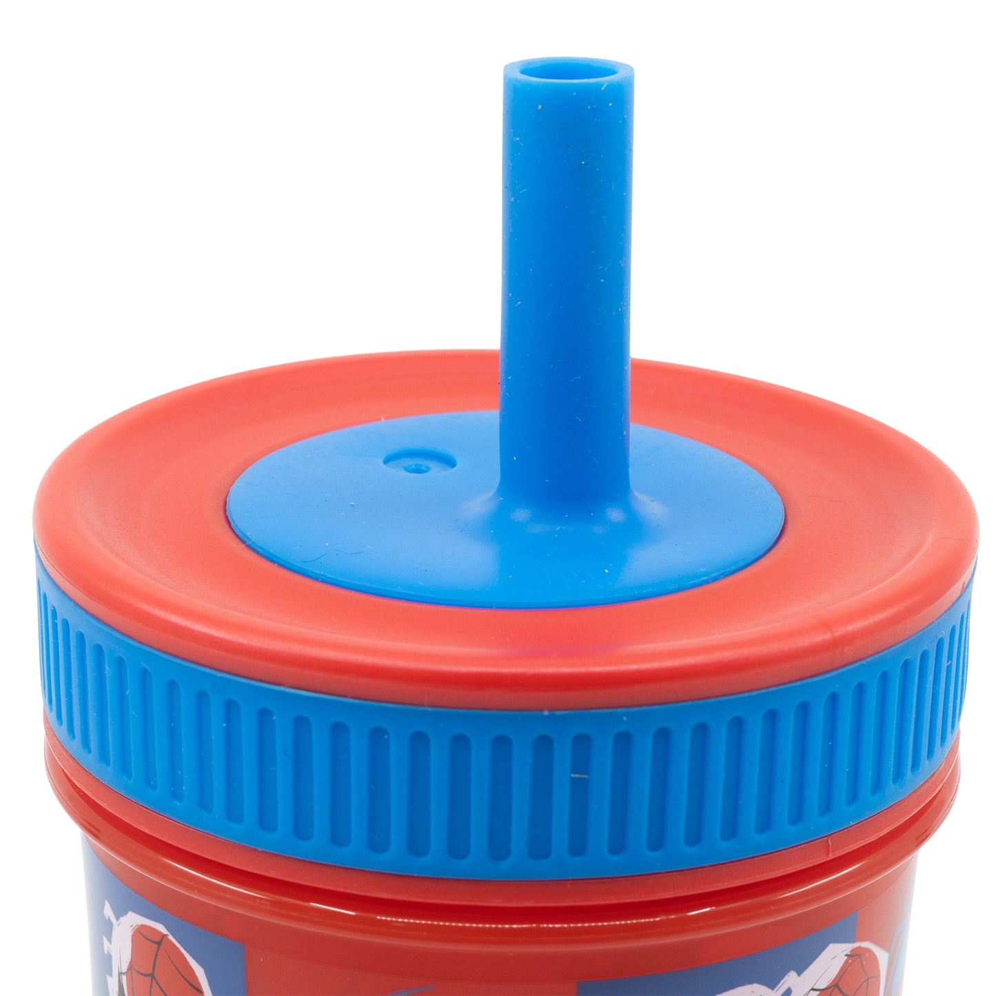 LEAK PROOF SILICONE STRAW TUMBLER 420ML SPIDERMAN ARACHNID GRID