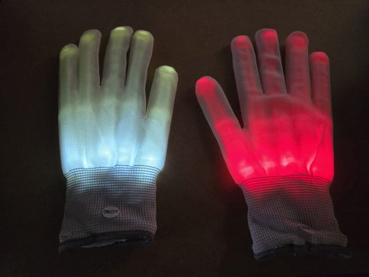 LED Light up gloves x10