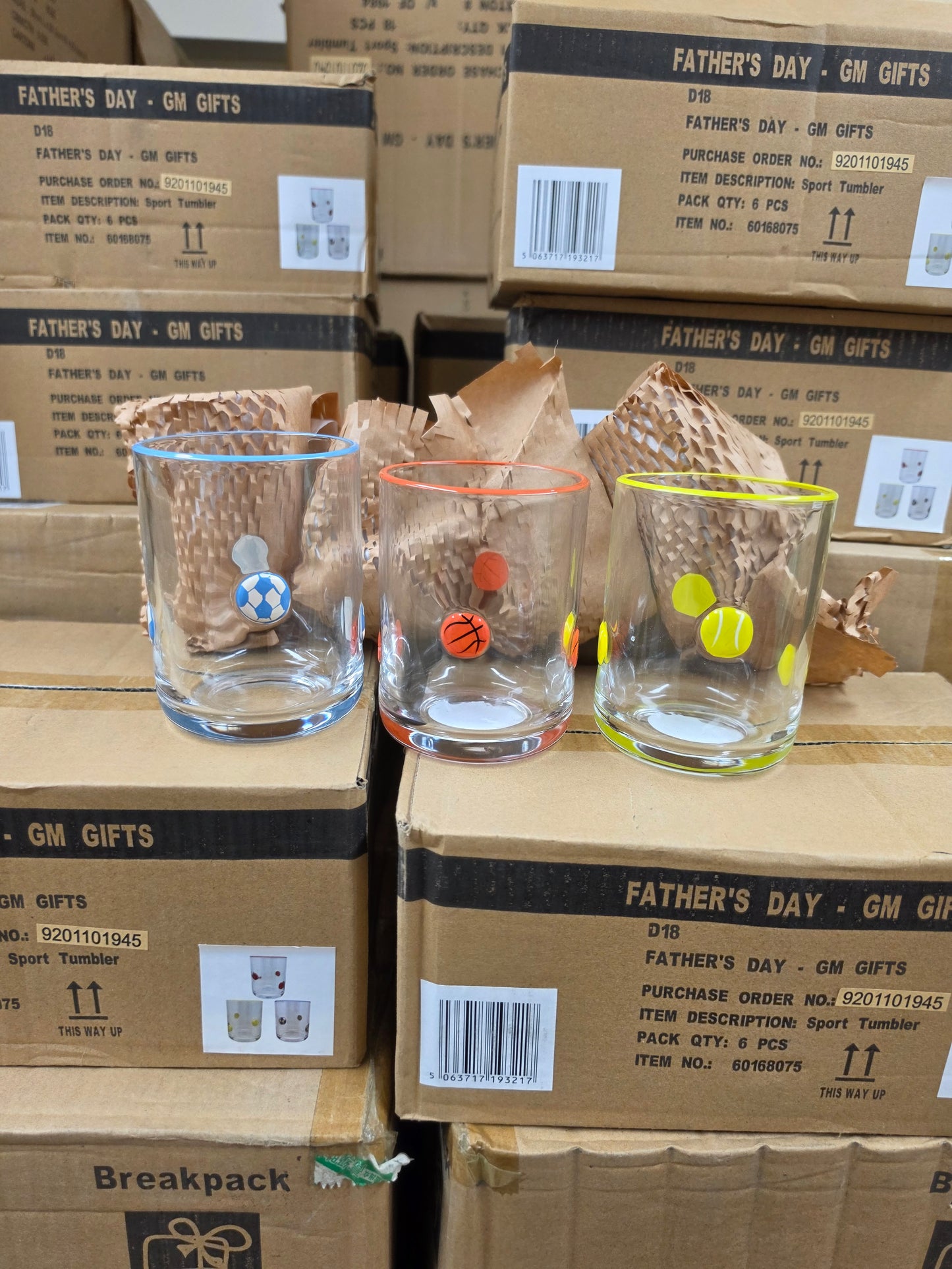 Novelty glasses - box of 6 (3 asst)