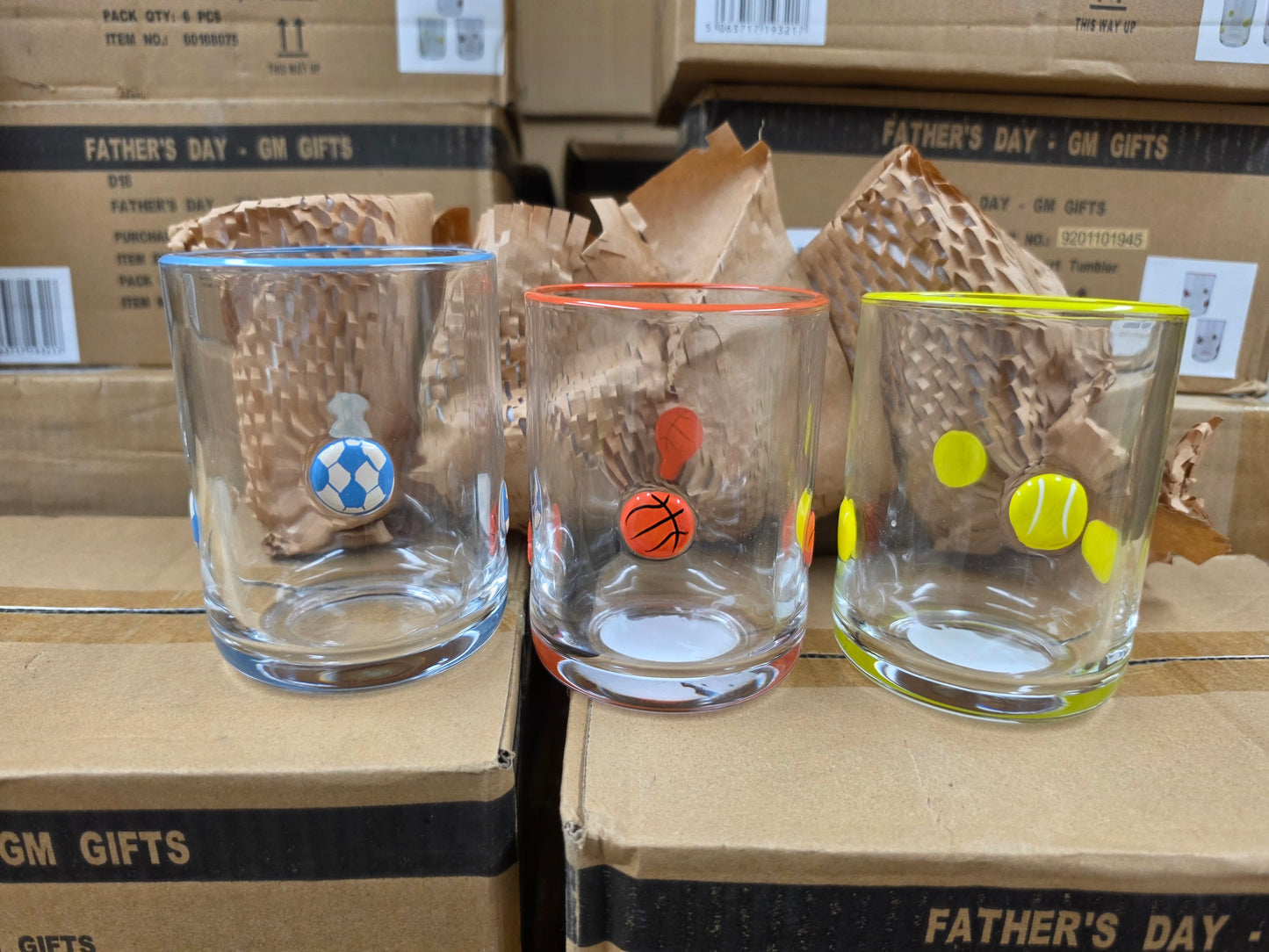 Novelty glasses - box of 6 (3 asst)