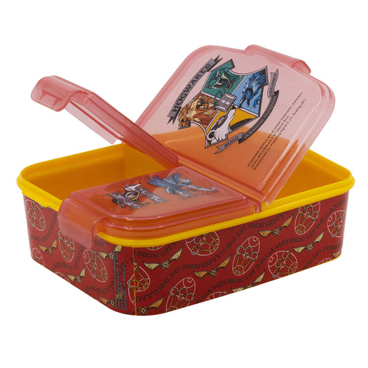 MULTI COMPARTMENT SANDWICH BOX HARRY POTTER SCHOOL SHIELDS