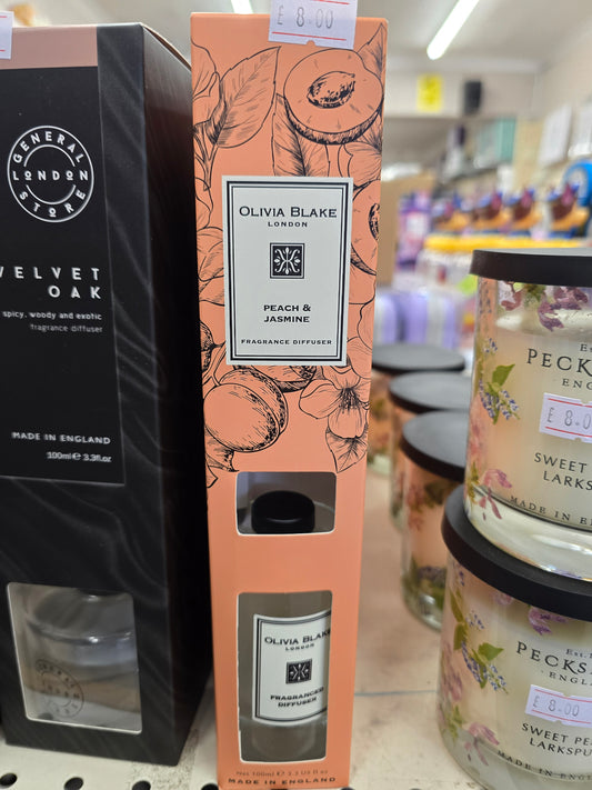 Olivia Blake luxury peach and jasmine