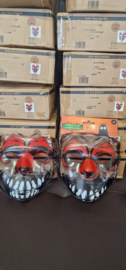 12 clear clown masks