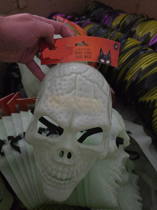 Glow in the dark face masks - x10